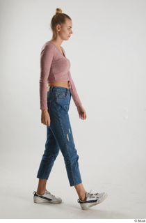 Kate Jones  1 blue jeans casual dressed pink long…